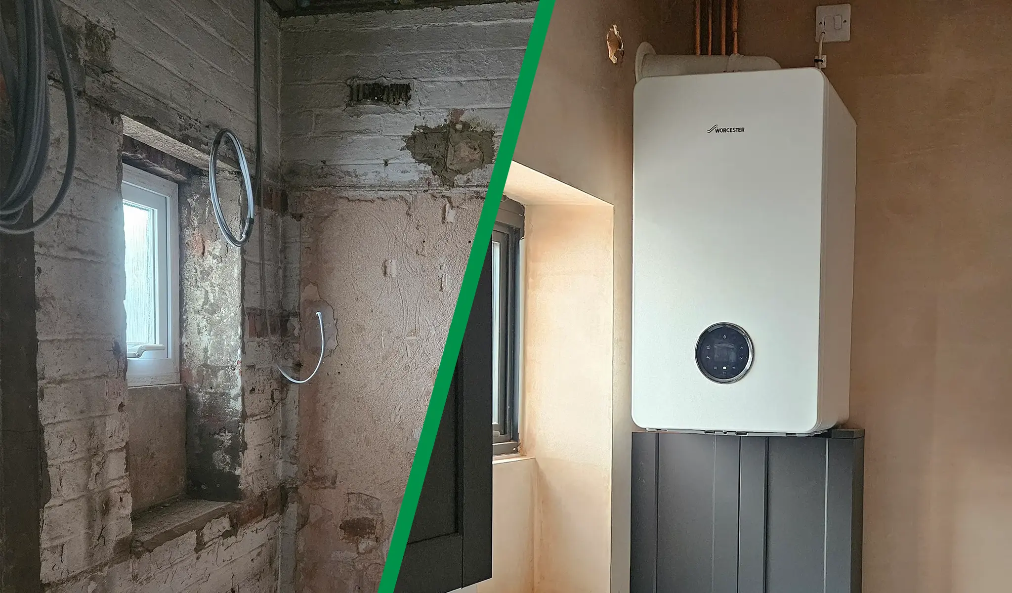 Before and after boiler job showcase 1
